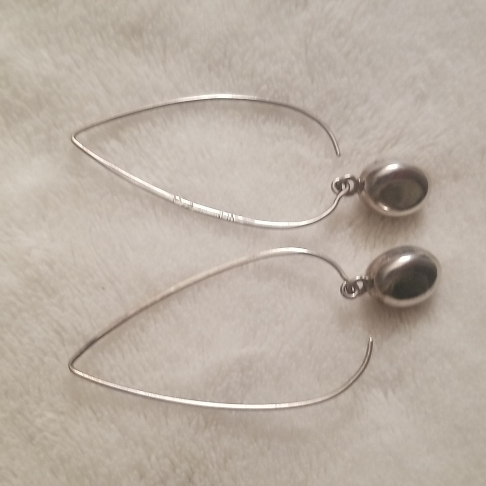 Silpada sterling silver earrings W2032 oval drop dangle